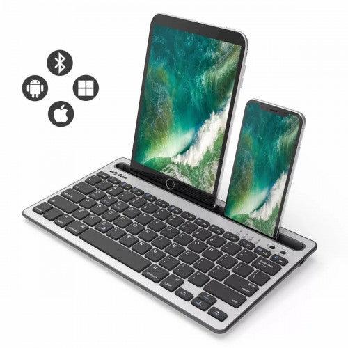 Dual Channel Multi-Device Wireless Bluetooth Keyboard with Stand for Tablet, Smartphone, Windows, Android, iOS - PK908 - Toytexx Dual Channel Multi-Device Wireless Bluetooth Keyboard with Stand for Tablet, Smartphone, Windows, Android, iOS - PK908 - Toytexx
